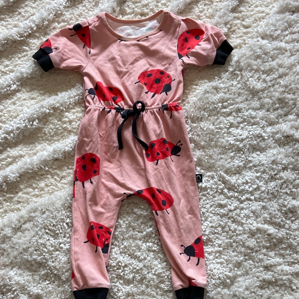 Rags Pink Ladybug Kids Bodysuit